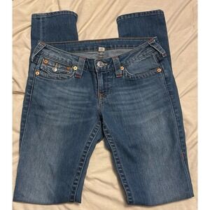 True Religion Women's Medium Wash Skinny Straight Jeans, Size‎ 27